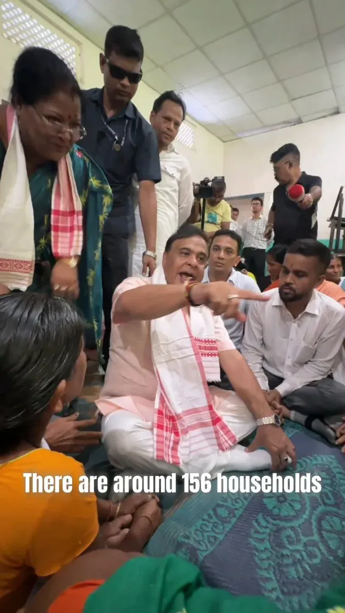 CM Himanta Explains Assam Flood Relief Process to People