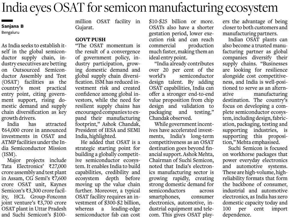 CM Himanta Eyes Assam OSAT as India's Semicon Hub
