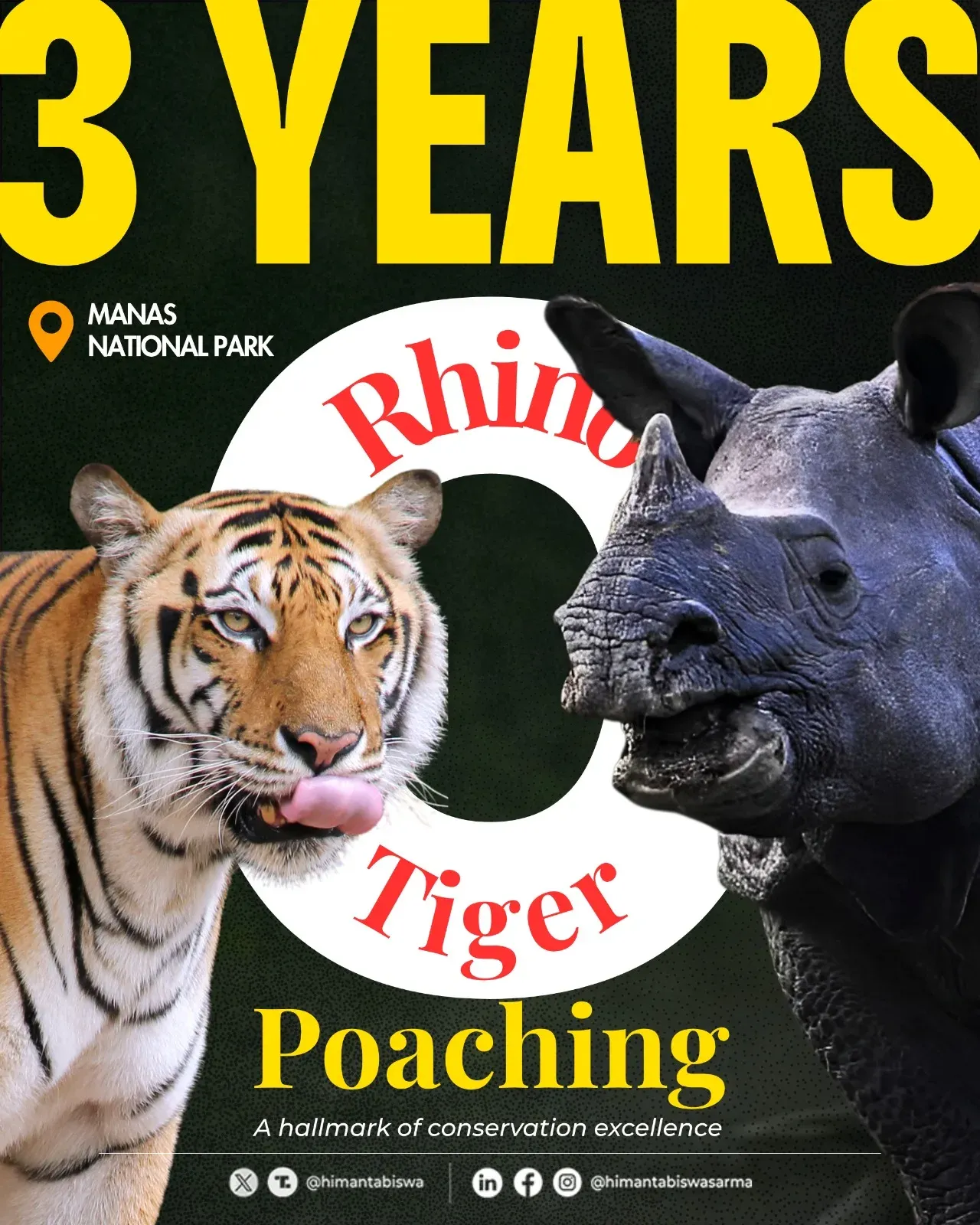 CM Himanta Flags 3 Years of Zero Poaching at Manas Park
