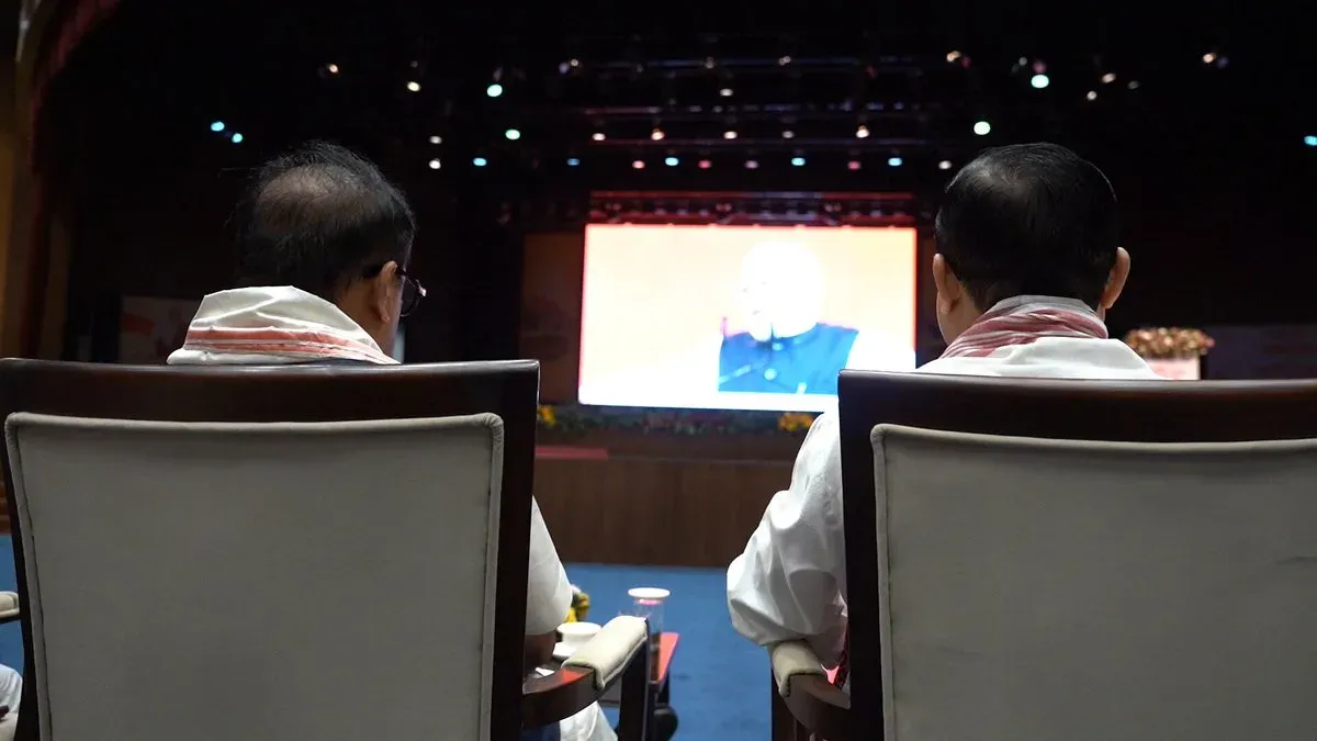 CM Himanta joins BJP Assam workers to mark Modi's 25 years