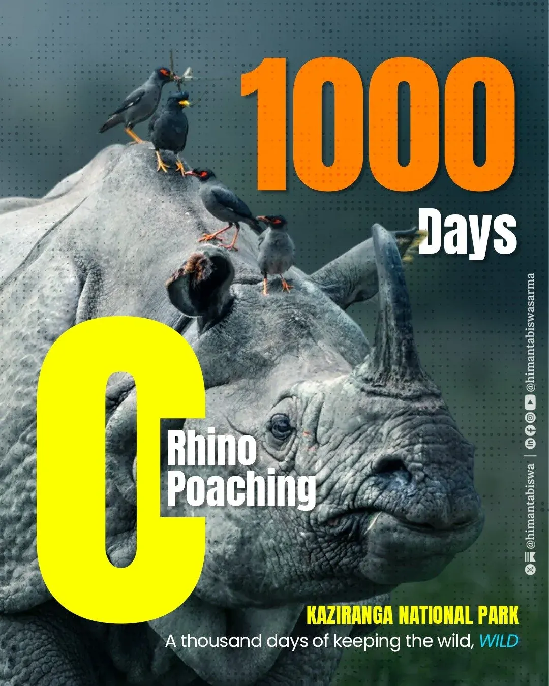 CM Himanta Marks 1,000 Days of Zero Poaching at Kaziranga