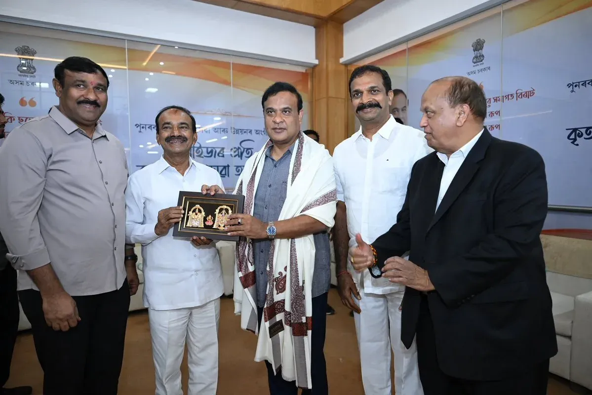 CM Himanta Meets MP Eatala Rajender, BJP Telangana Team