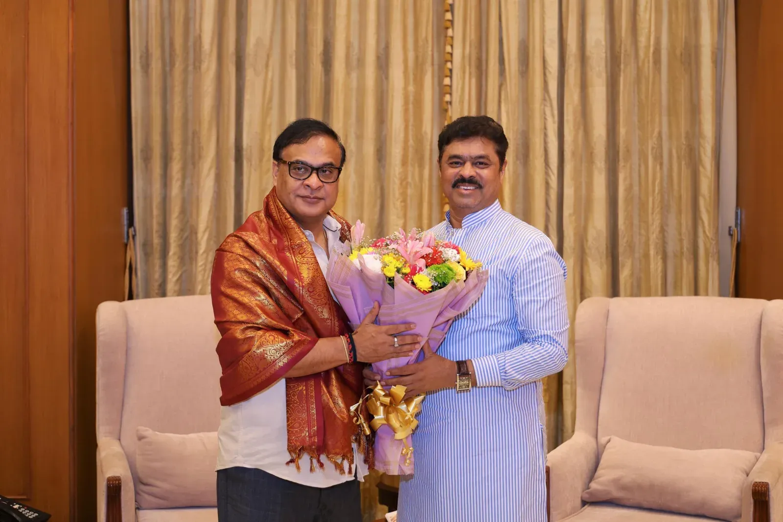 CM Himanta Meets Railway Panel Chief C.M. Ramesh in Guwahati