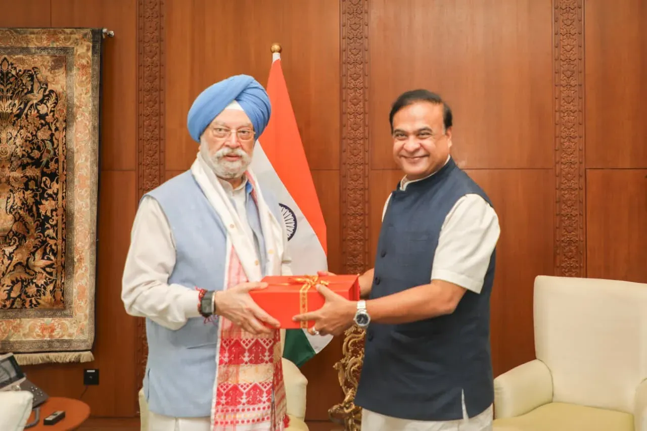 CM Himanta meets Union Minister Hardeep Puri in New Delhi