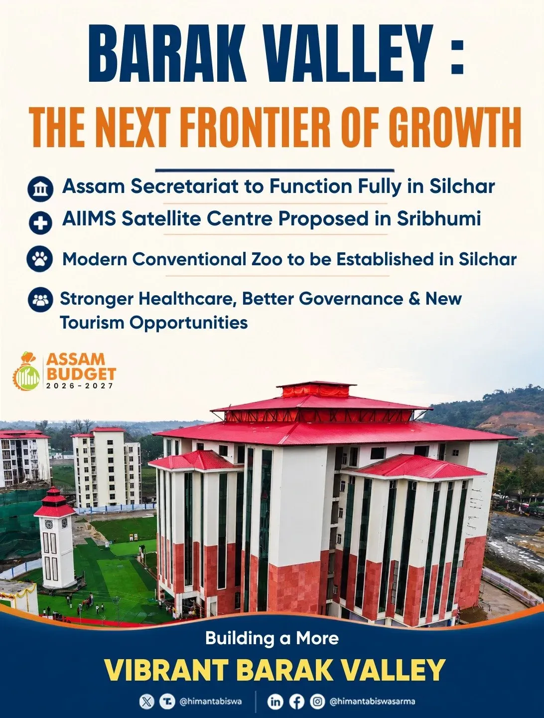 CM Himanta Pledges Assam Secretariat in Silchar, Barak Push