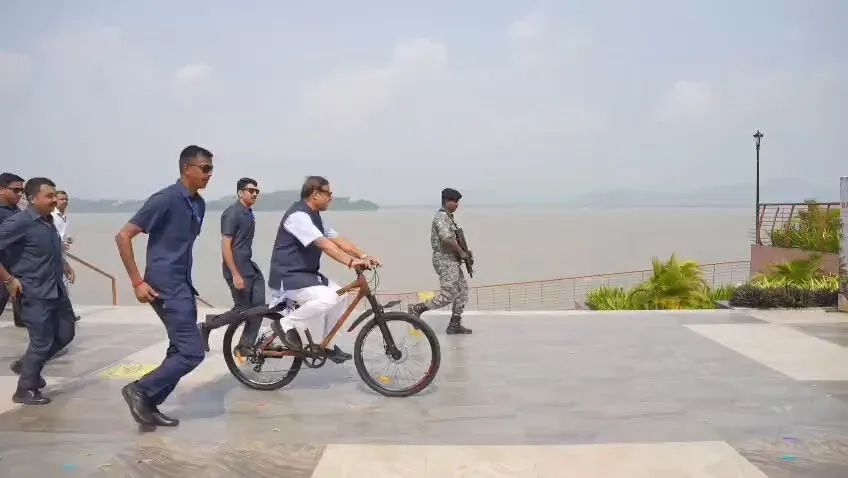 CM Himanta reveals BIS-certified bamboo bicycle, plans Guwahati park trials