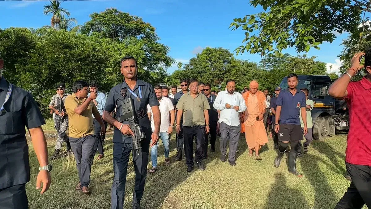 CM Himanta Reviews Flood Relief Camps in Teok, Jorhat