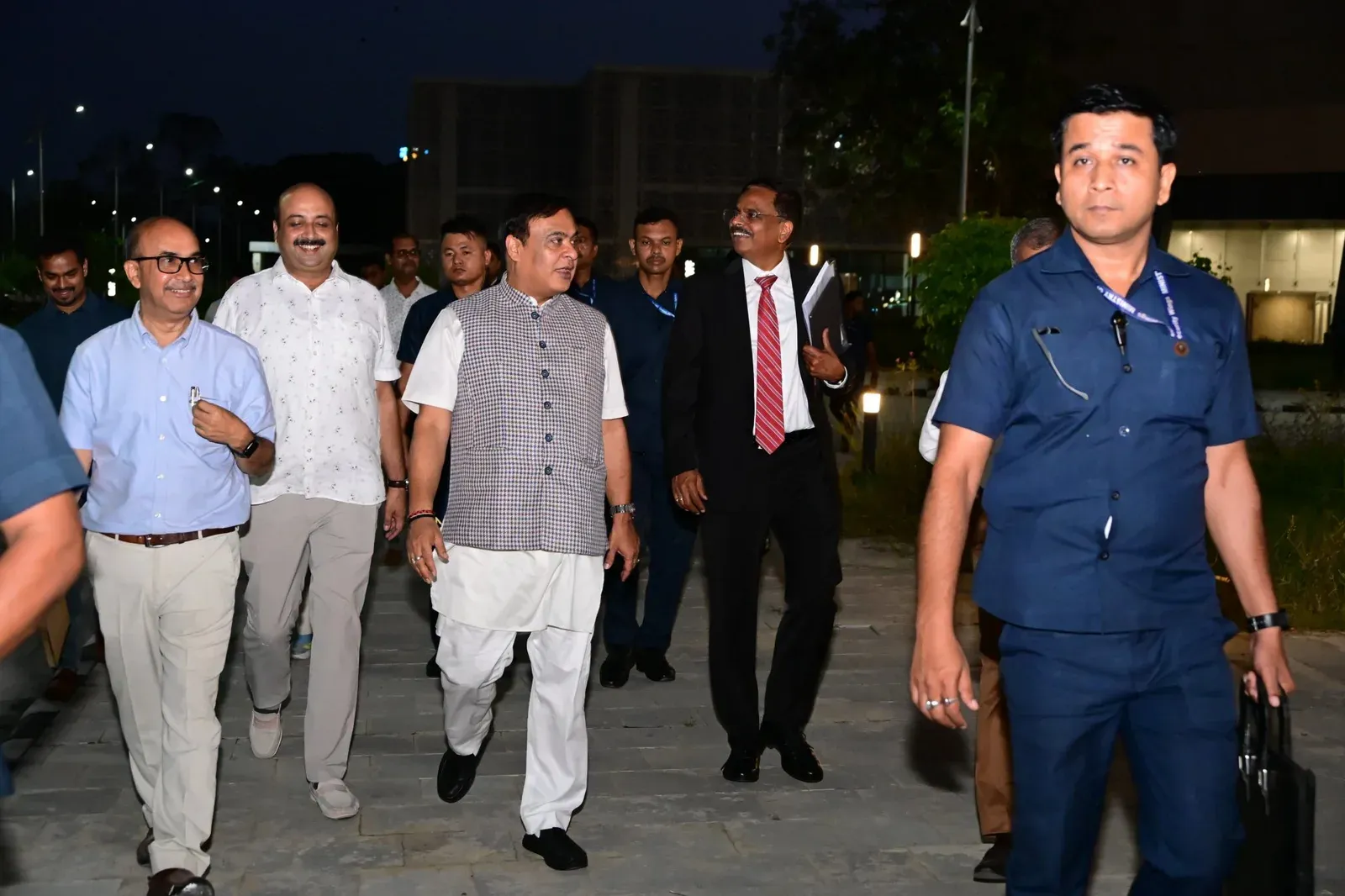 CM Himanta Reviews Jyoti Bishnu Antarjatik Kala Mandir Facilities