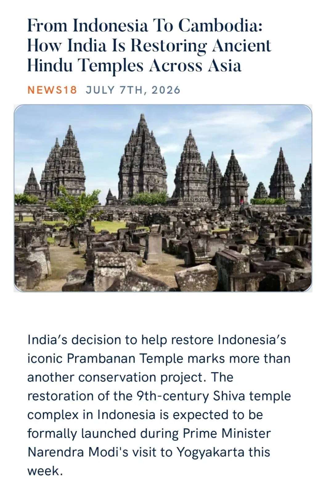 CM Himanta Shares How India Restores Hindu Temples Across Asia