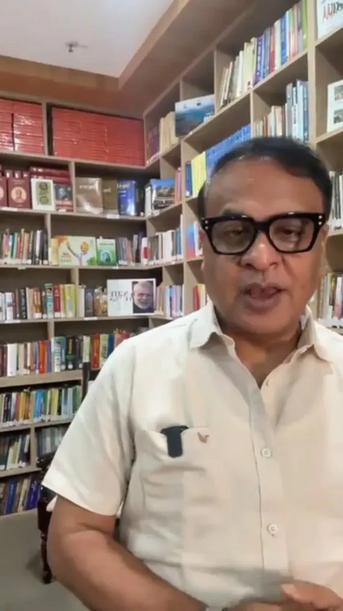 CM Himanta Shows Personal Library, Urges Youth to Read