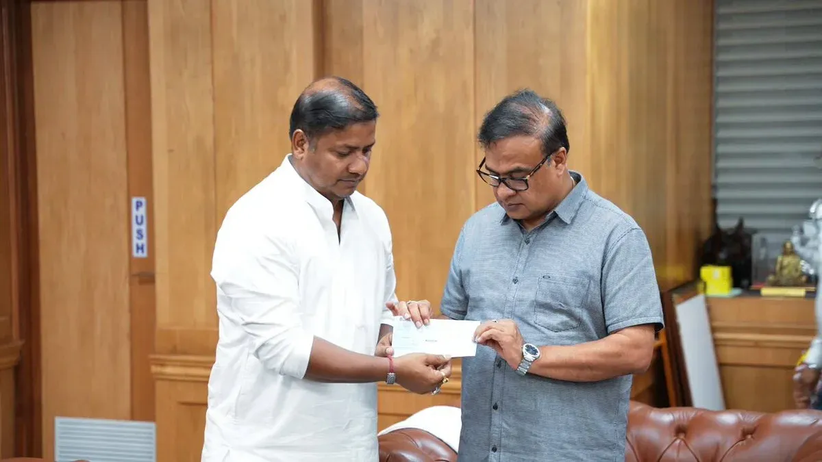 CM Himanta Thanks Dimoria MLA for Relief Fund Donation