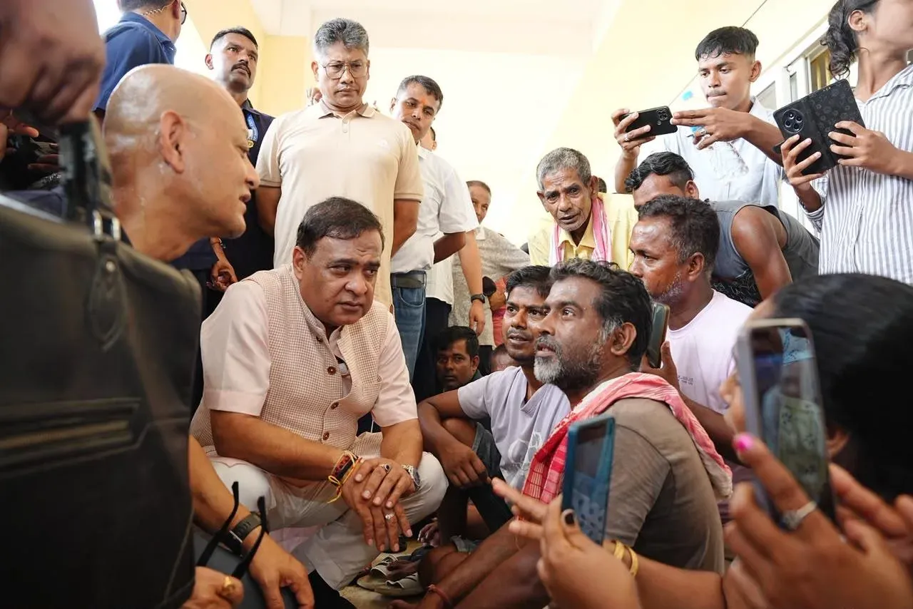 CM Himanta visits Sivasagar flood relief camp, pledges full rehab support
