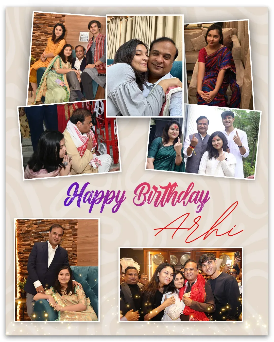 CM Himanta Wishes Daughter Arhi on Birthday
