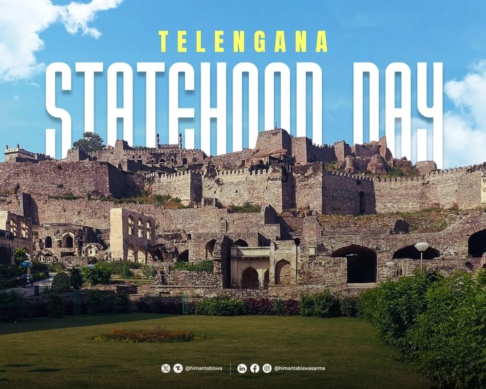 CM Himanta Wishes Telangana on Statehood Day