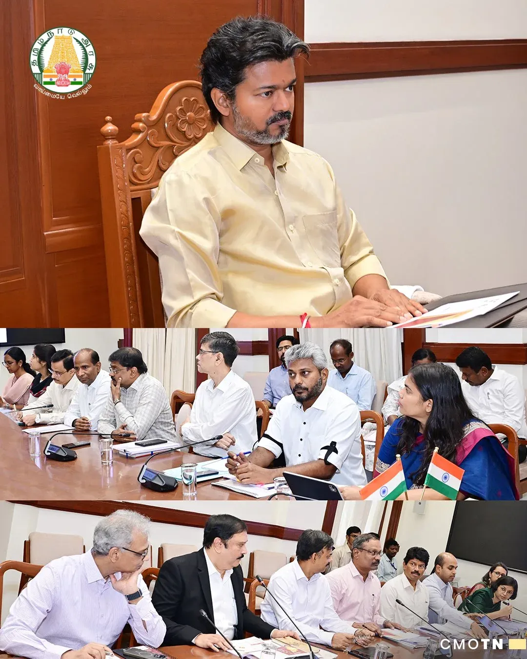 CM Joseph Vijay Chairs Industry Review Meet at Secretariat