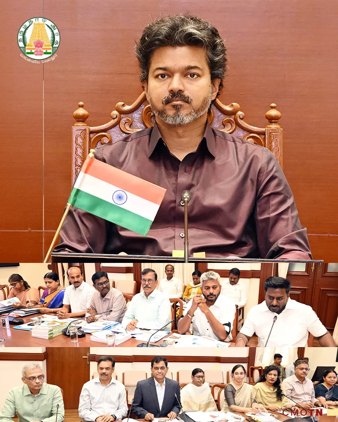 CM Joseph Vijay Chairs School Education Review at Secretariat