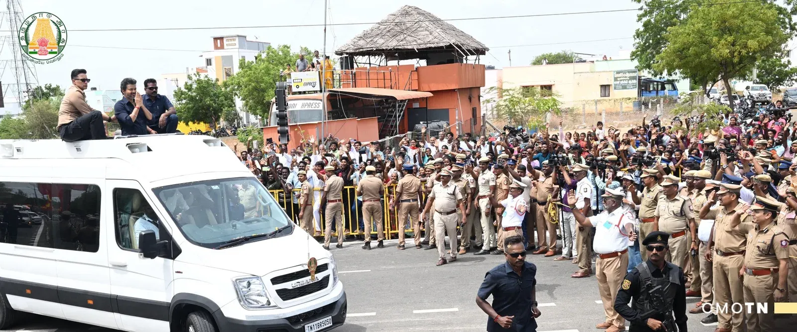 CM Joseph Vijay Holds Road Show in Karur to Public Acclaim