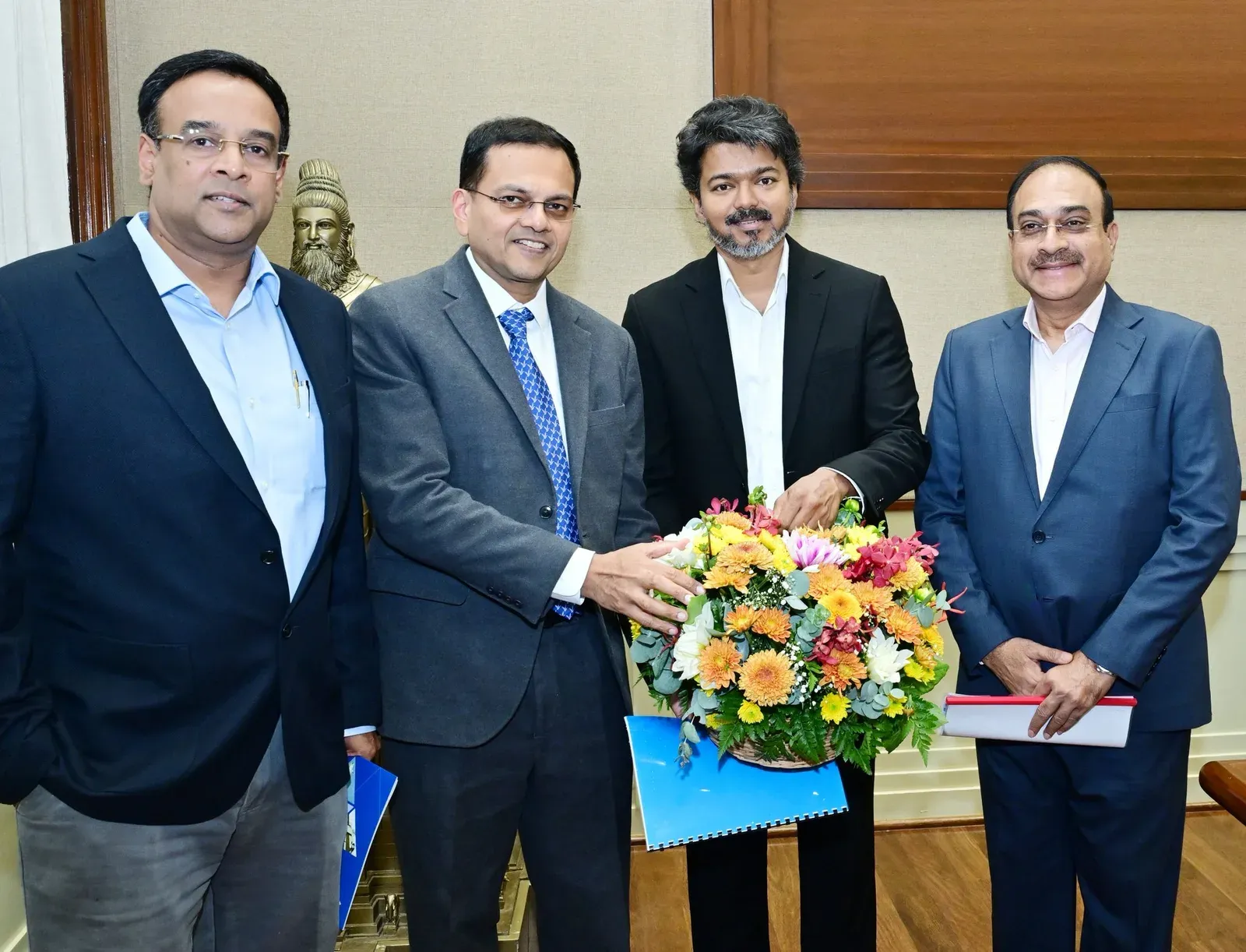 CM Joseph Vijay meets Sanmar Group chief at Secretariat
