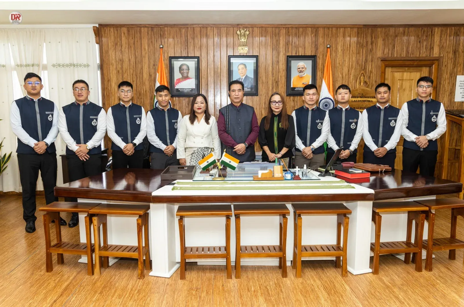 CM Lal Duhoma Meets 26th MPS Trainee Batch in Aizawl