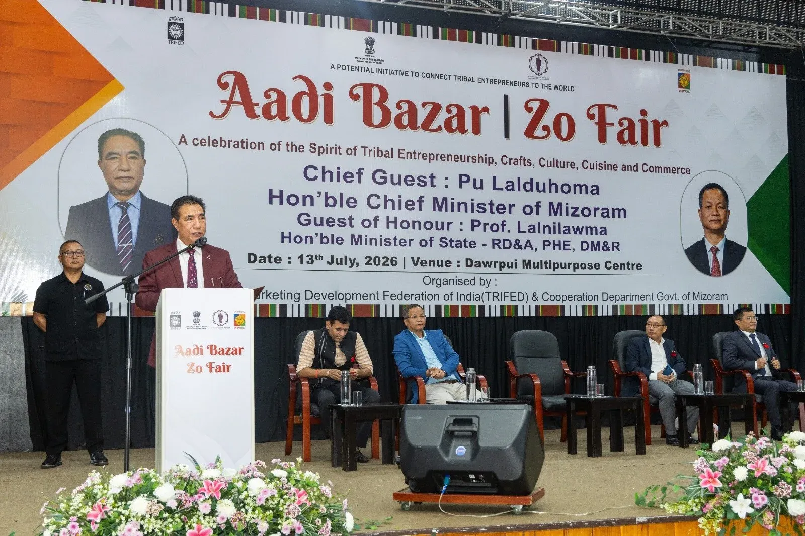 CM Lalduhoma Opens Aadhi Bazaar in Aizawl