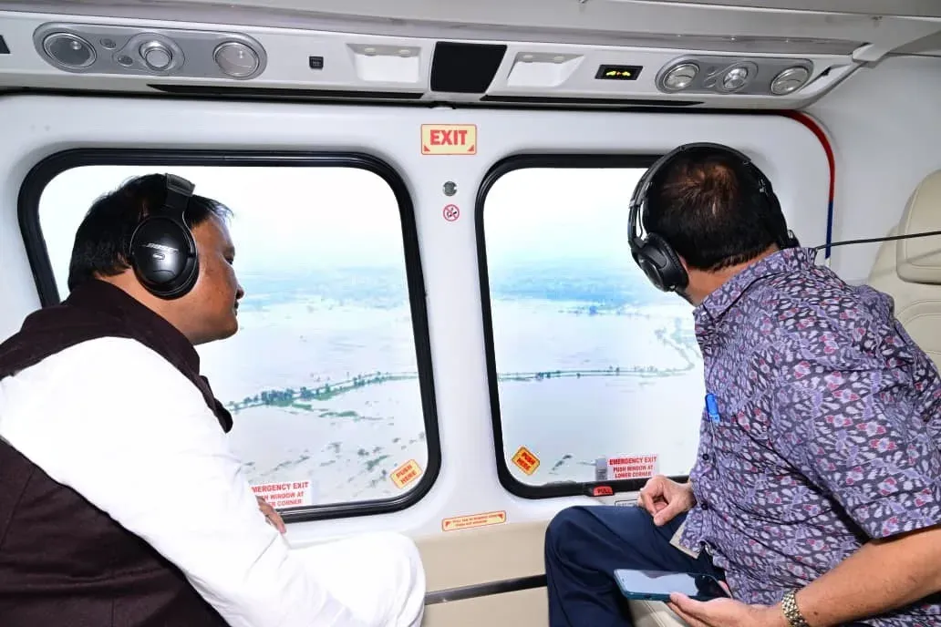CM Majhi Conducts Aerial Survey of Cyclone-Hit Gajapati, Ganjam