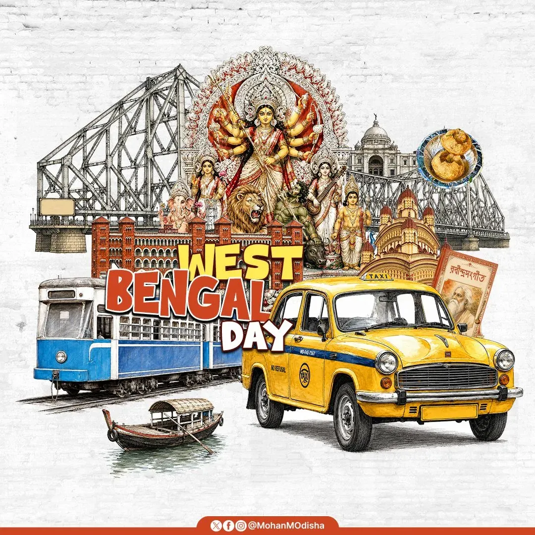 CM Majhi Greets West Bengal on State Day, Cites Shared Heritage