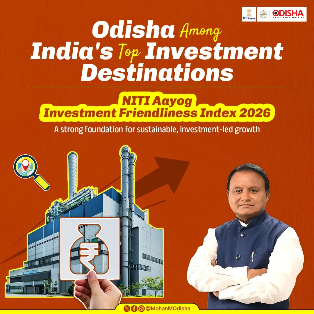 CM Majhi Hails Odisha's Top Rank in NITI Aayog Investment Index