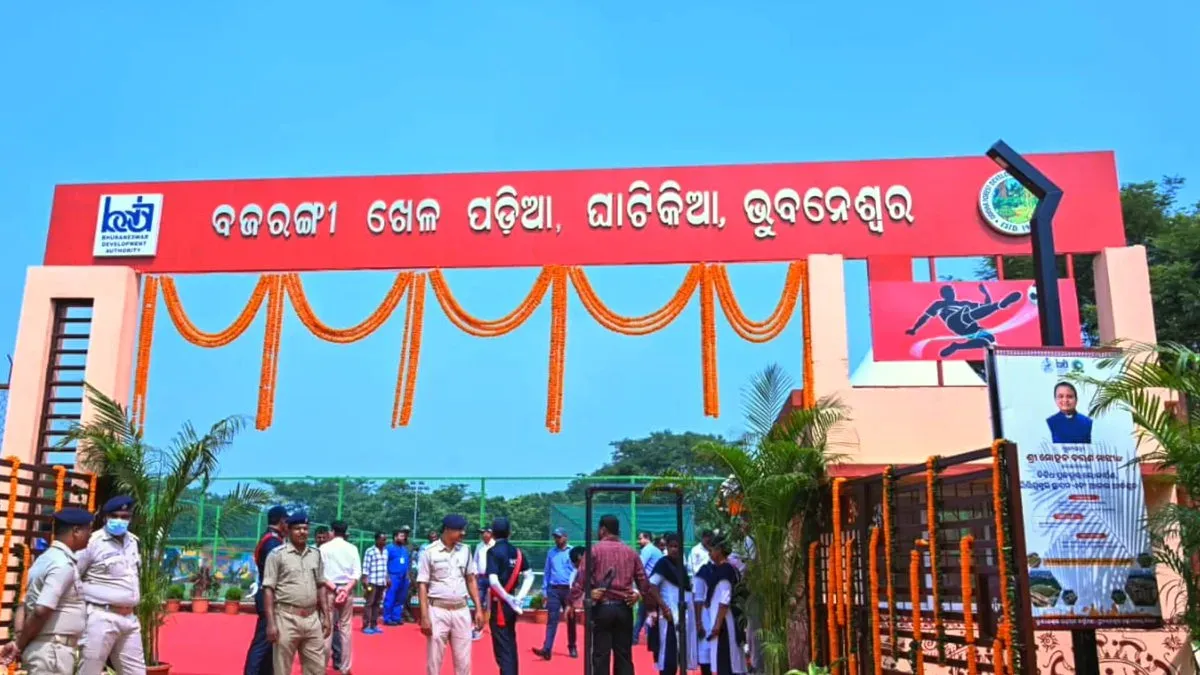 CM Majhi Inaugurates Bajarangi Play Ground in Bhubaneswar