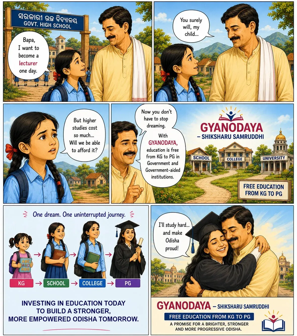 CM Majhi Launches Gyanodaya Free Education KG to PG in Odisha