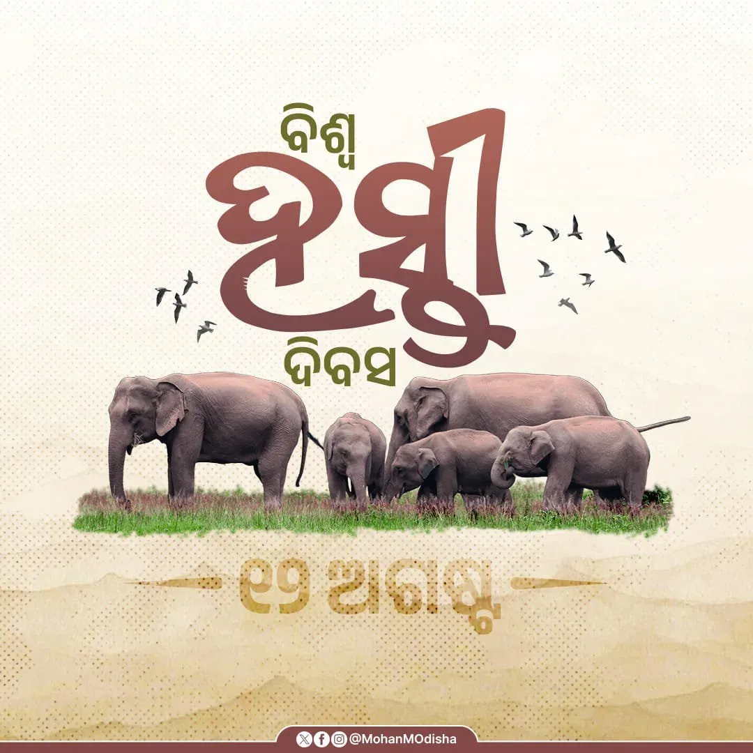 CM Majhi Marks World Elephant Day With Conservation Pledge