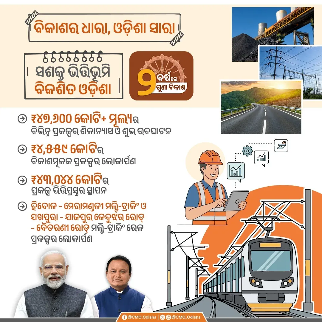 CM Majhi, PM Modi, President Murmu Launch Rs 47,600 Cr Projects in Odisha