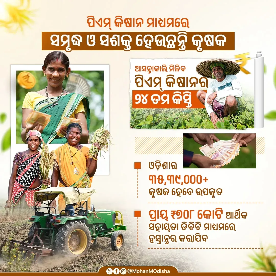 CM Majhi: PM Modi to send ₹708 Cr to 35L Odisha farmers