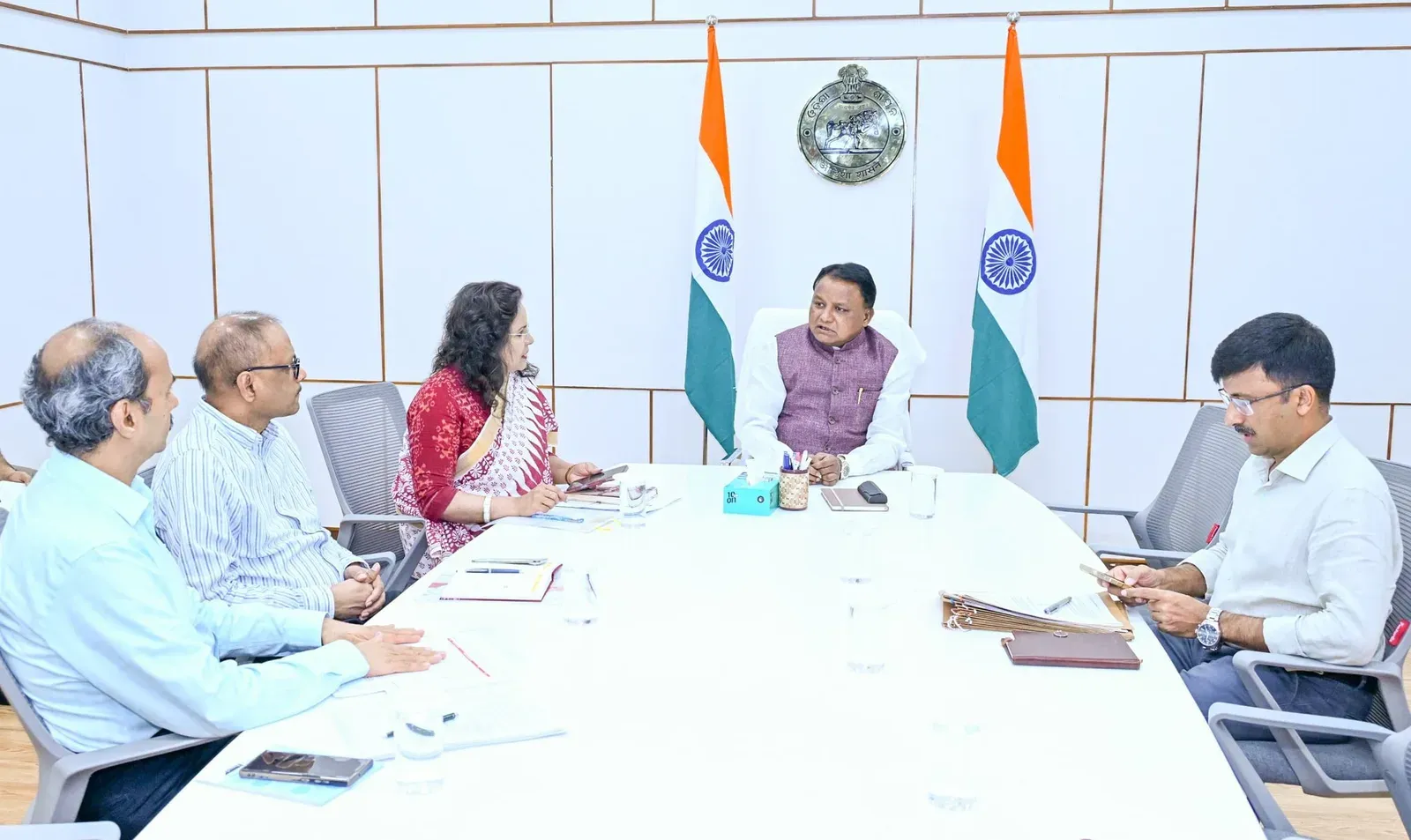 CM Majhi Reviews 2-Year Celebration Preps at Lok Seva Bhawan