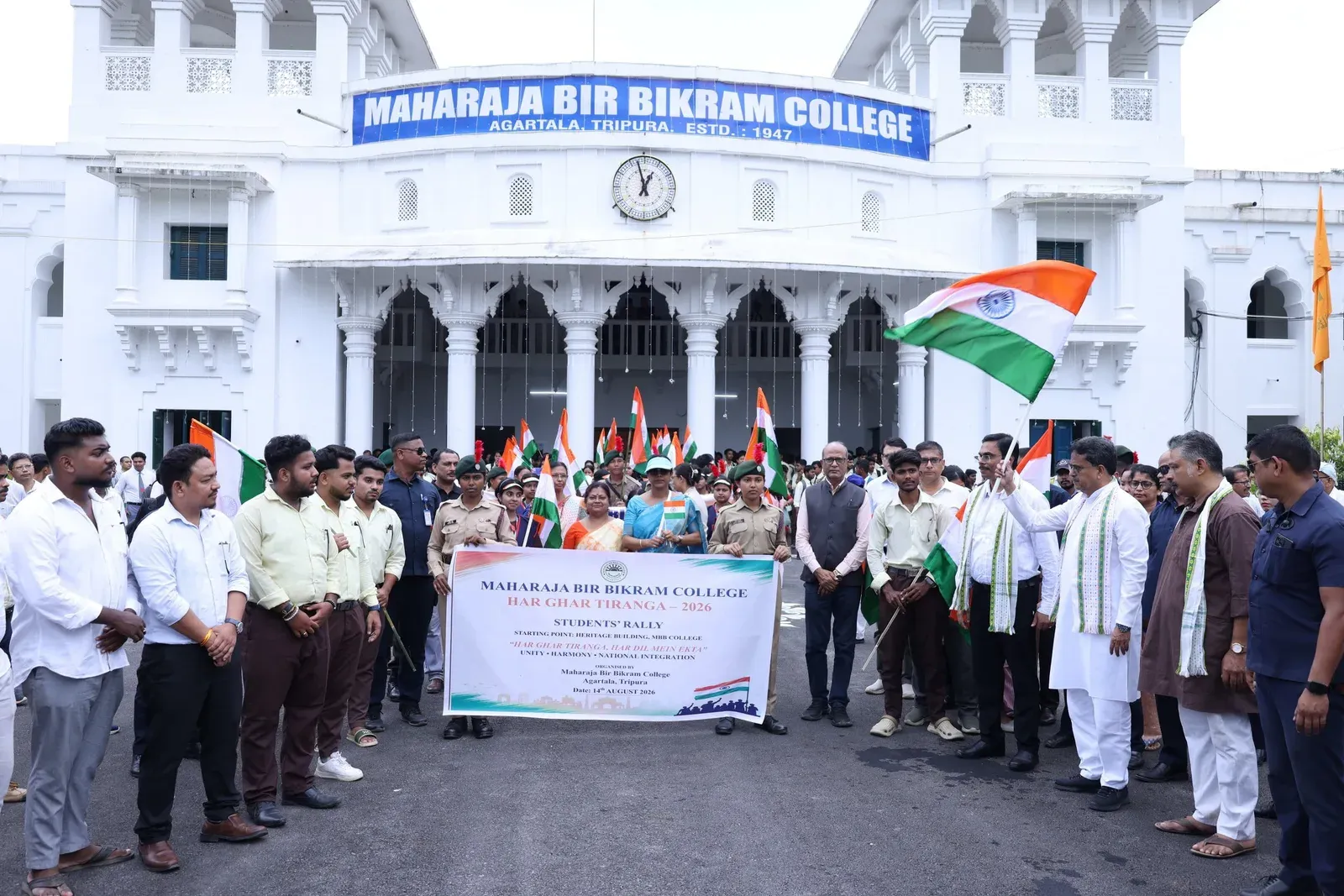 CM Manik Saha Addresses Independence Day Event at Maharaja Bir Bikram College