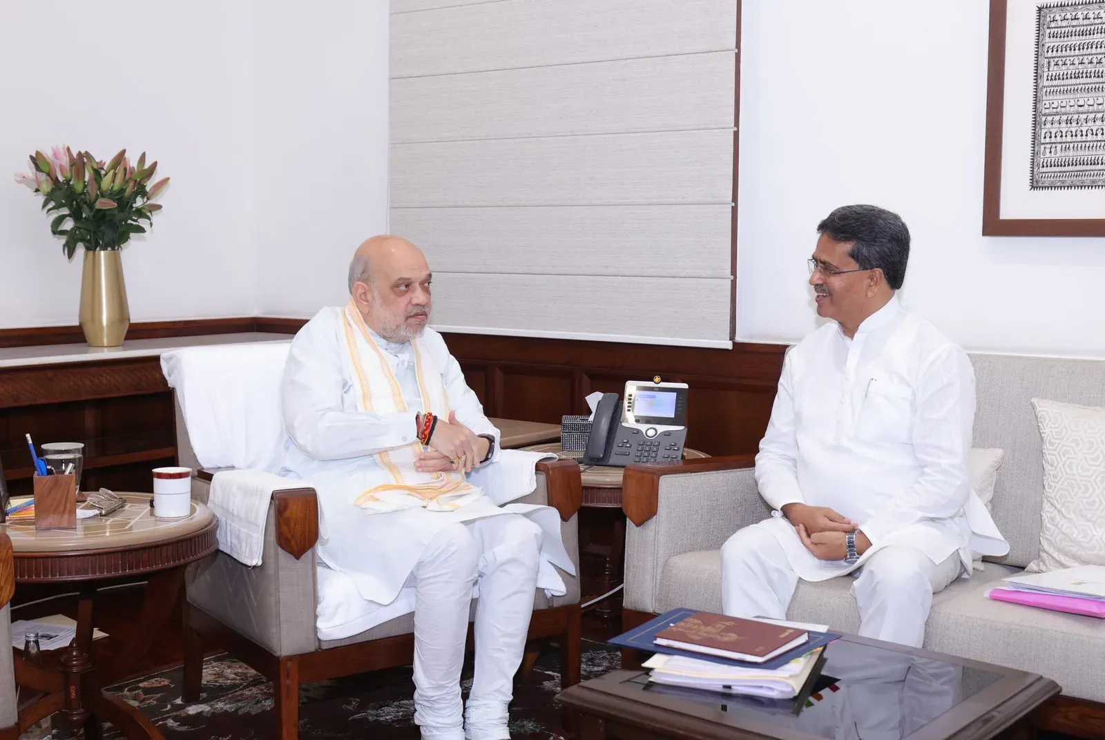 CM Manik Saha Briefs Amit Shah on Tripura's Development