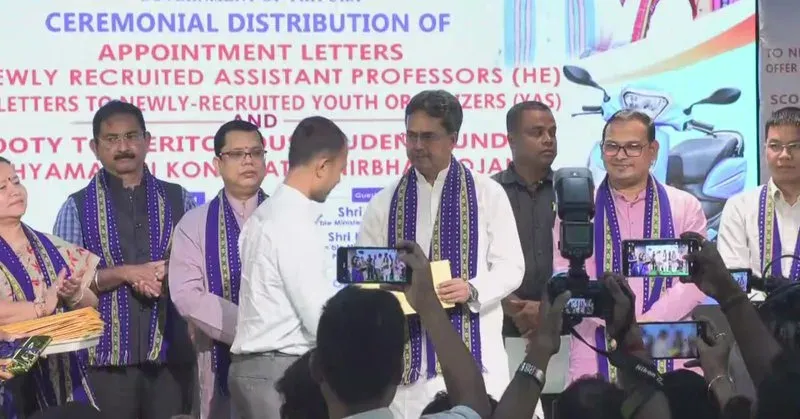 CM Manik Saha Distributes Appointment Letters, Scooties in Tripura
