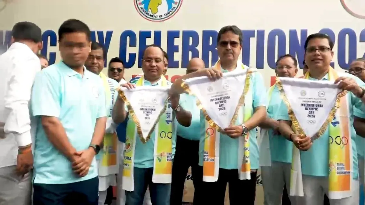 CM Manik Saha Hails Agartala Olympic Rally on Olympic Day
