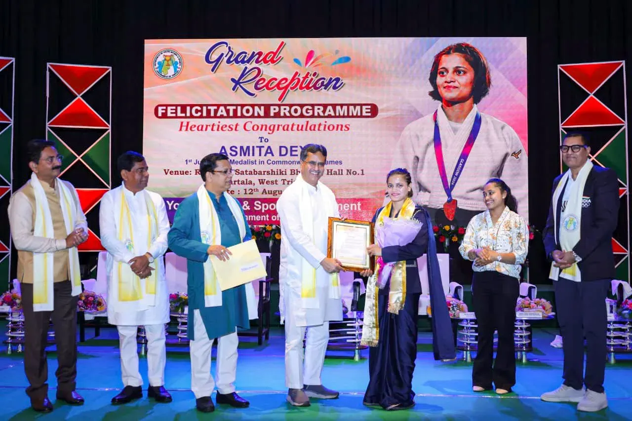 CM Manik Saha Honours Tripura's CWG Judo Gold Medallist Asmita