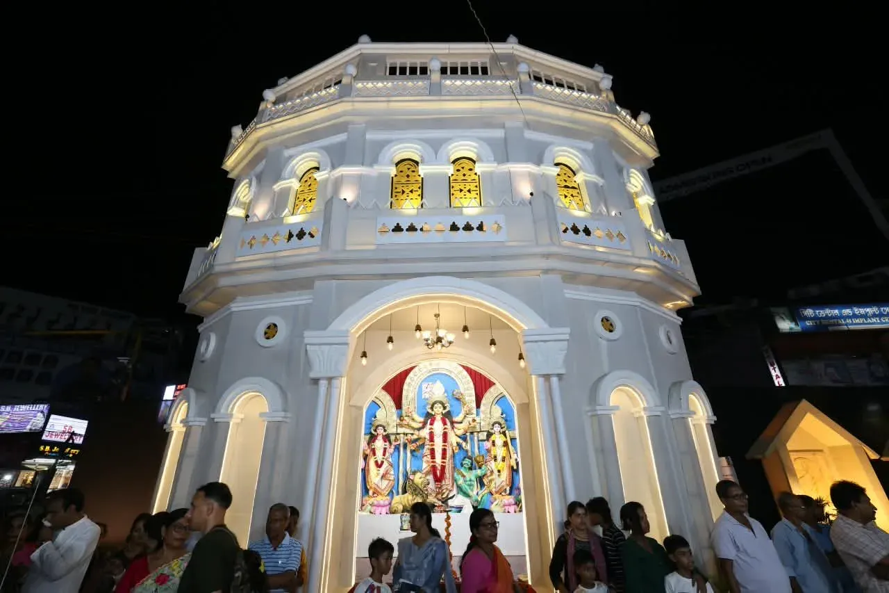CM Manik Saha inaugurates Durga Puja pandal in Ramnagar