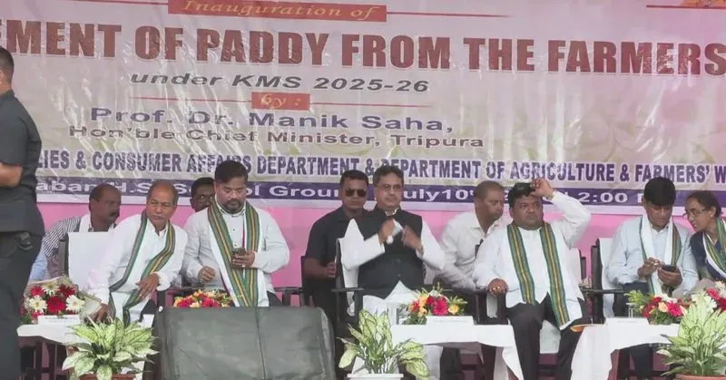 CM Manik Saha Inaugurates Paddy Procurement at Kakraban, Udaipur