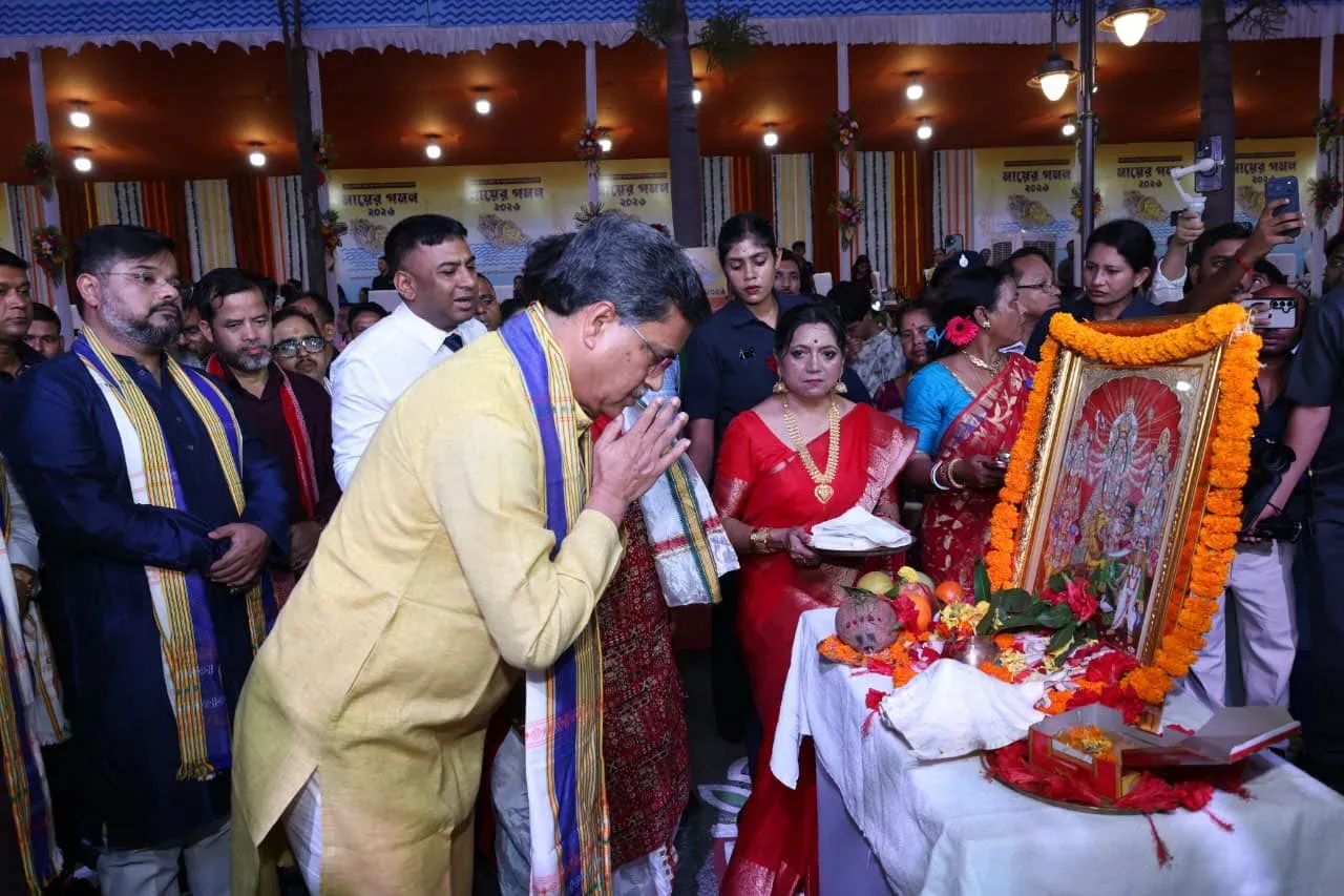 CM Manik Saha joins Mayer Gaman procession in Agartala