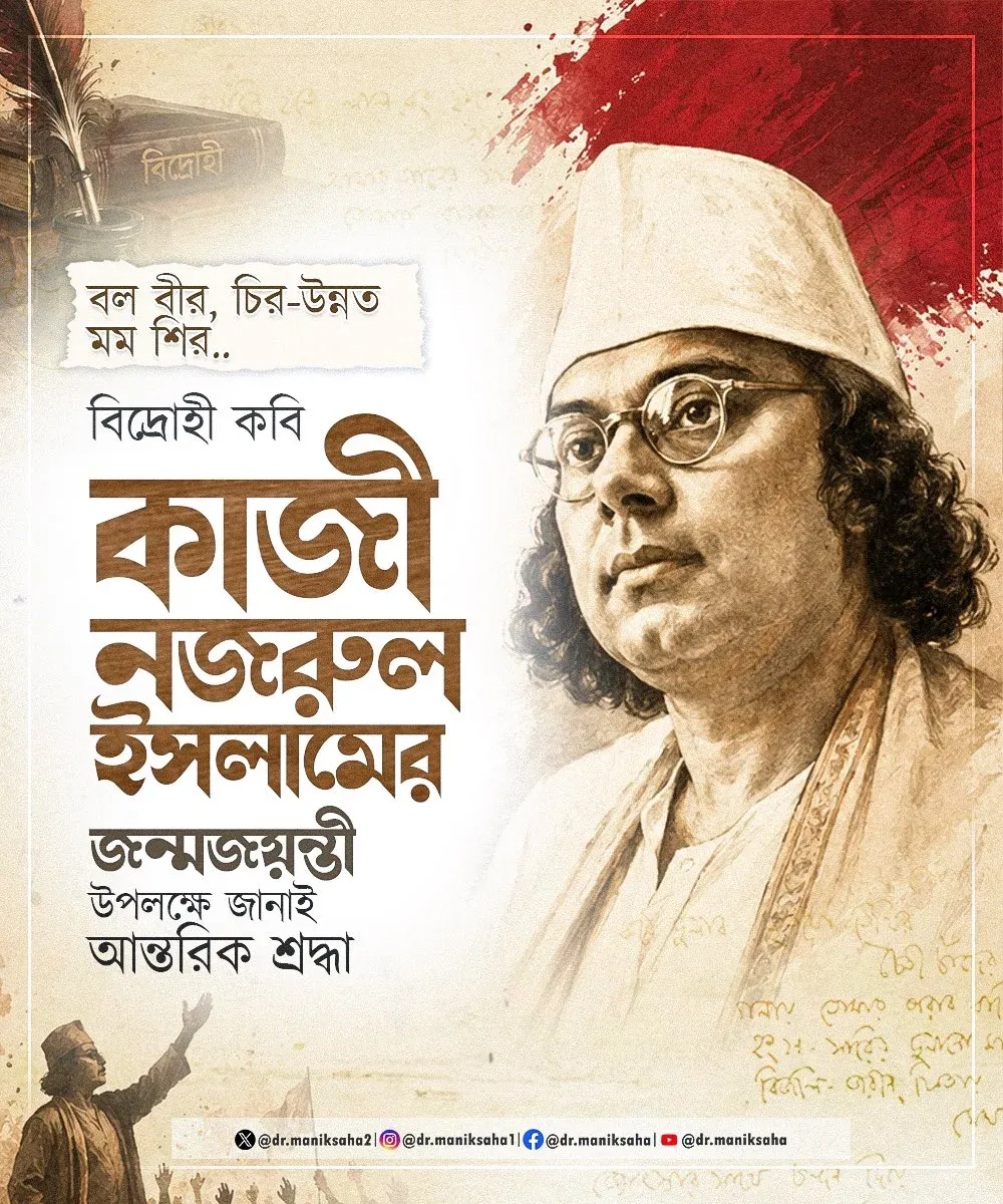 CM Manik Saha pays tribute to Rebel Poet Nazrul Islam