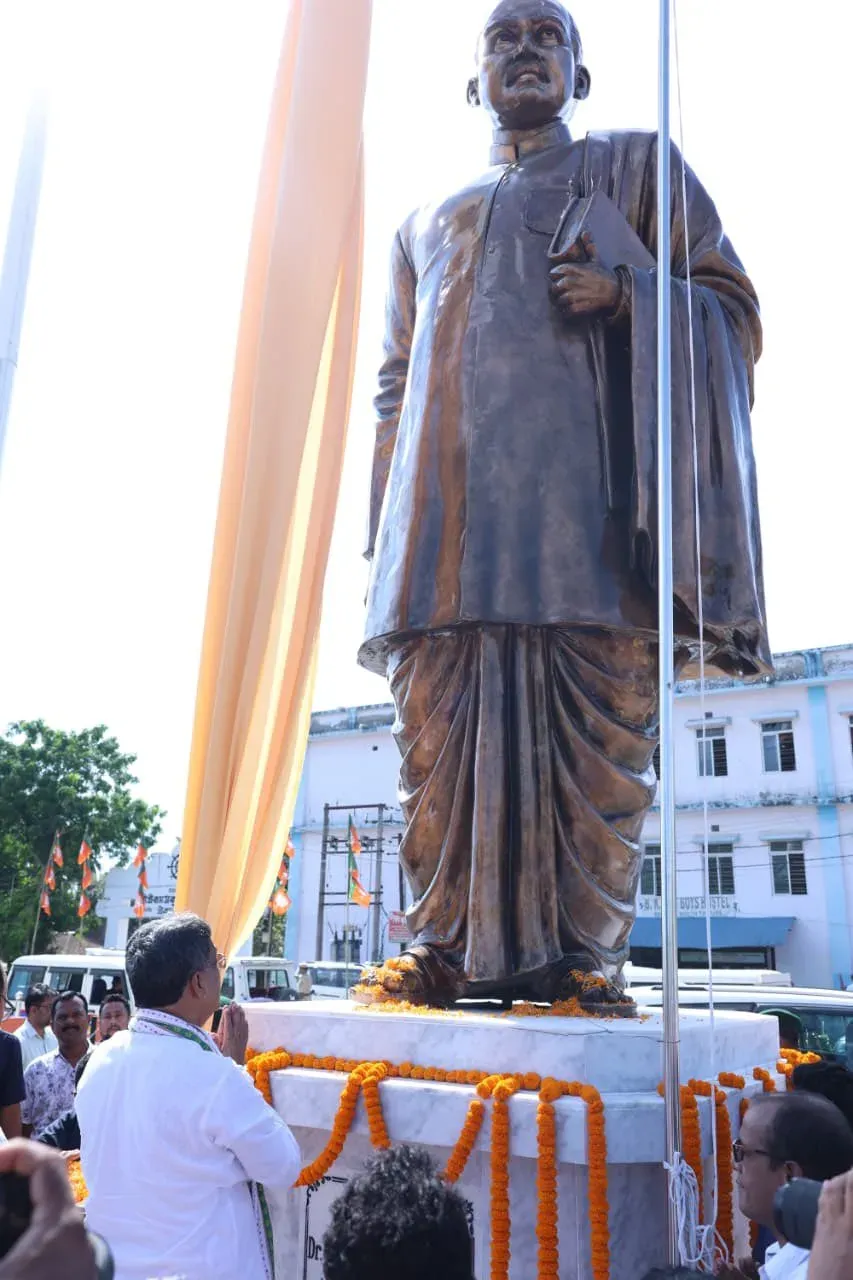 CM Manik Saha Unveils Shyama Prasad Mookerjee Statue in Belonia