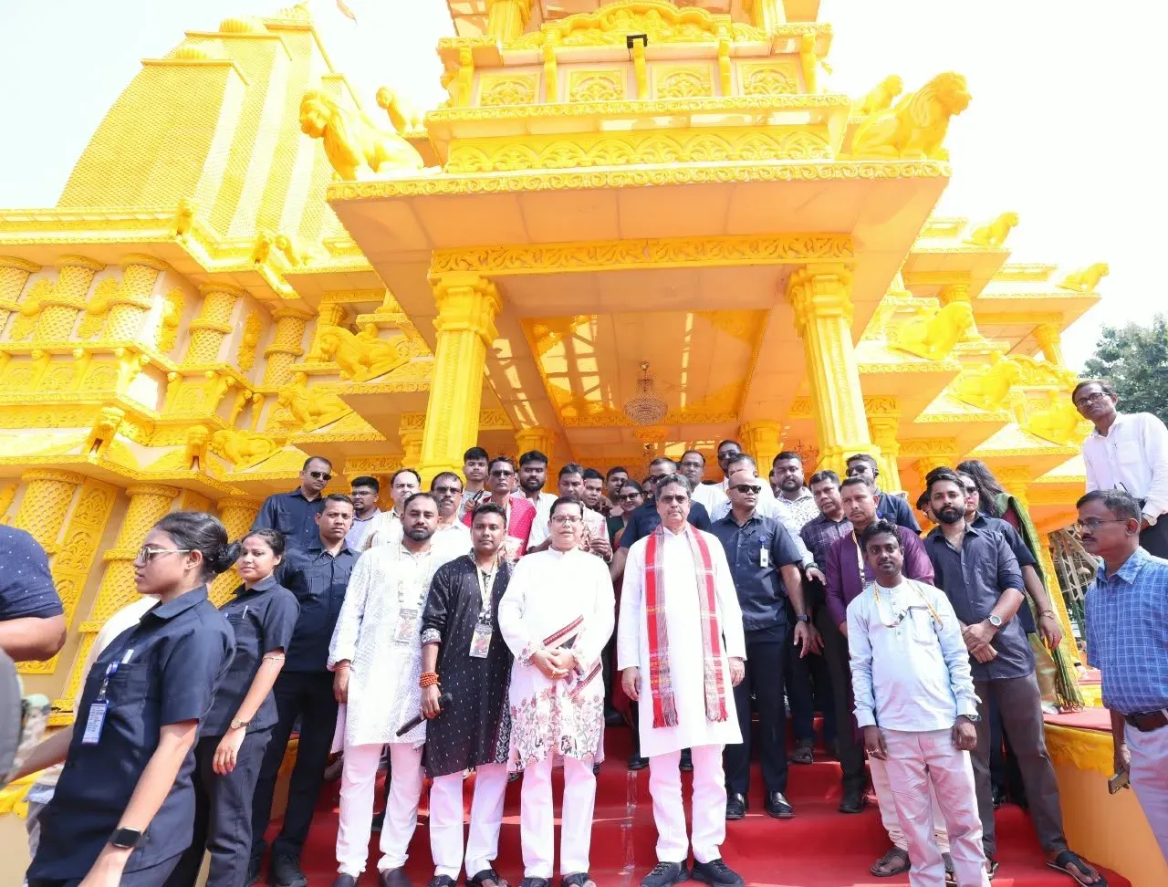 CM Manik Saha visits Kailashahar Durga Puja pandal on Maha Saptami