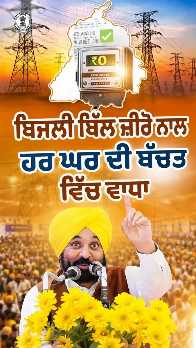 CM Mann's Punjab govt highlights zero electricity bills relief