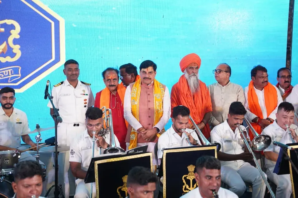 CM Mohan Yadav attends event with Indian Navy Mumbai Band