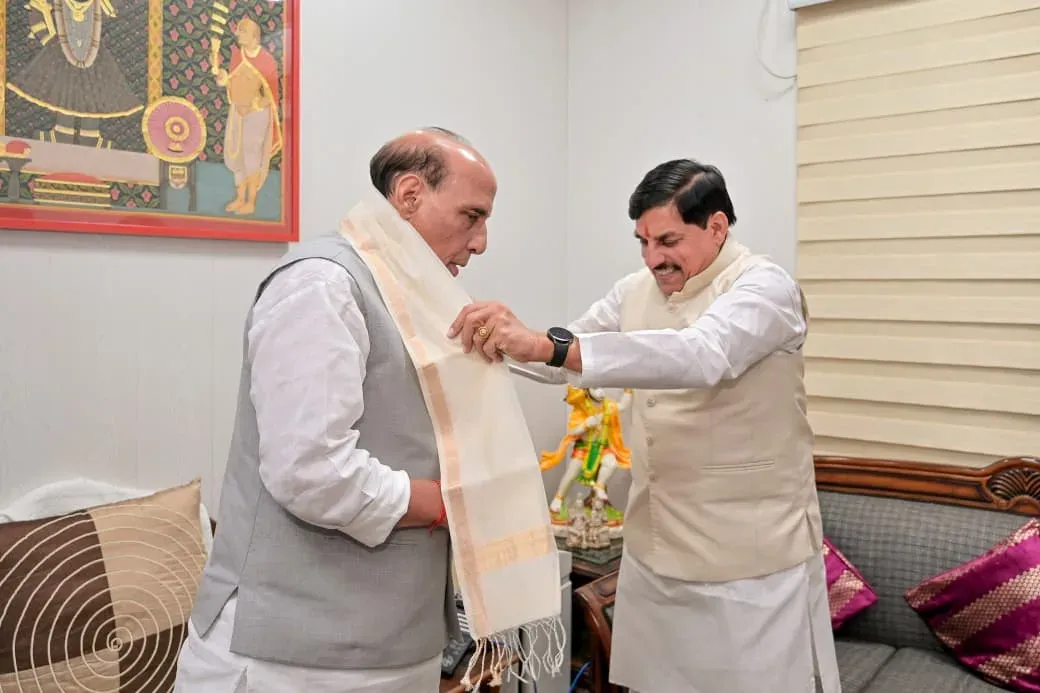 CM Mohan Yadav Calls on Defence Minister Rajnath Singh in Delhi