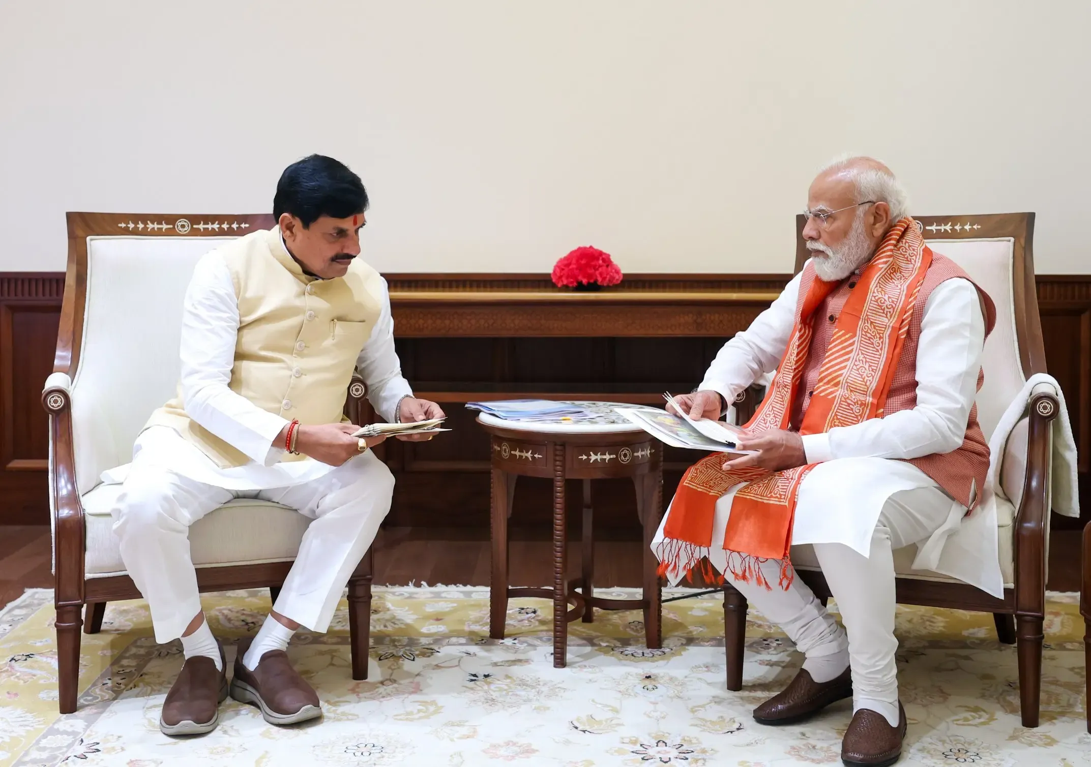 Mohan Yadav Meets PM Modi to Discuss Key Welfare Initiatives and Investments in Madhya Pradesh