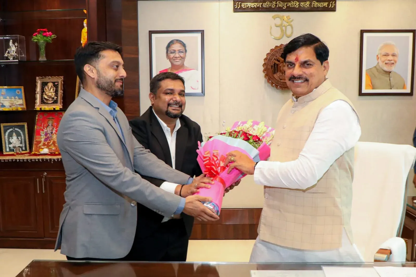 CM Mohan Yadav Discusses AI in Governance With Gyani AI Founder