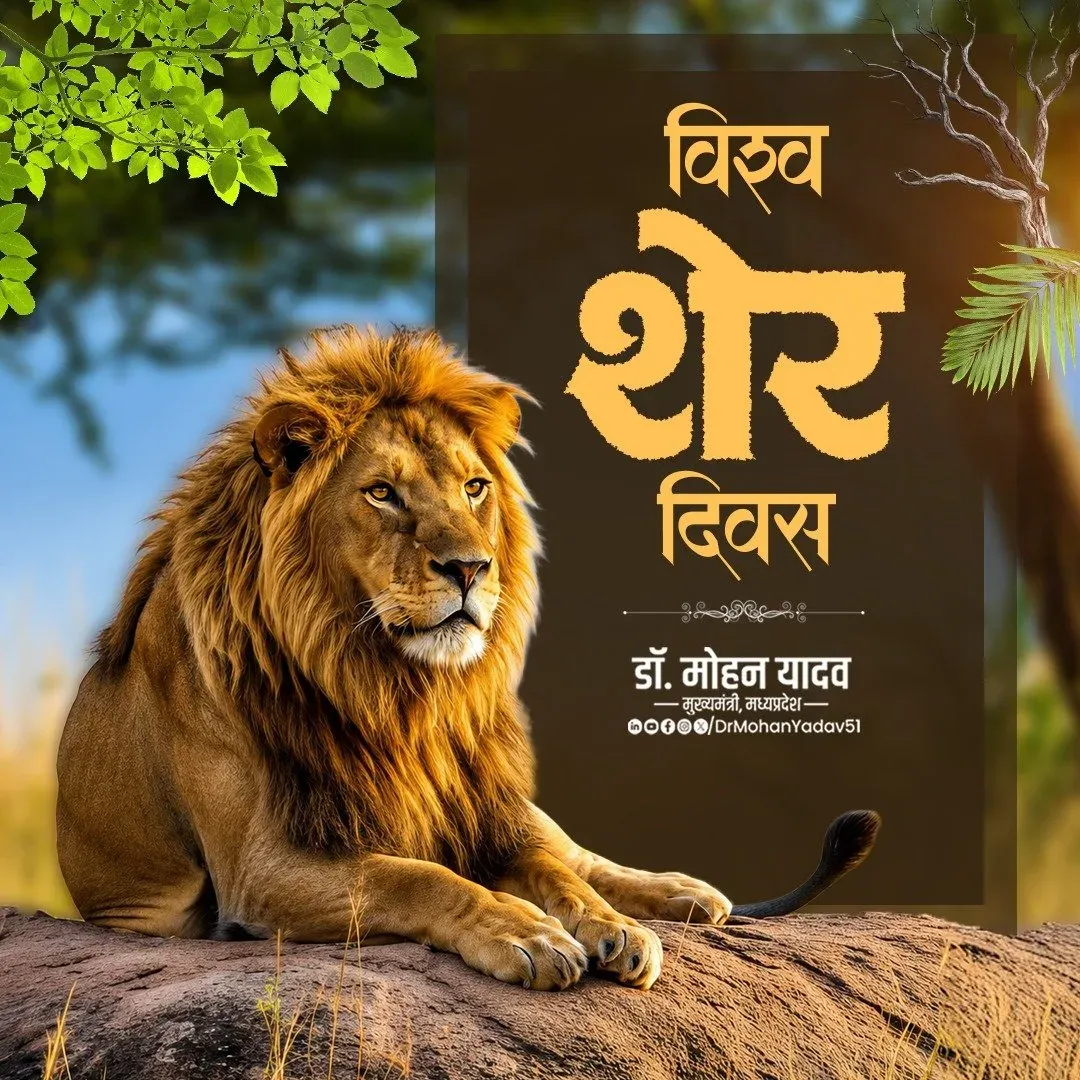 CM Mohan Yadav Marks World Lion Day, Calls for Wildlife Stewardship
